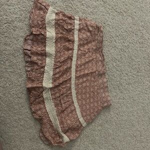 Boho Patterned Skirt with Cream Accents